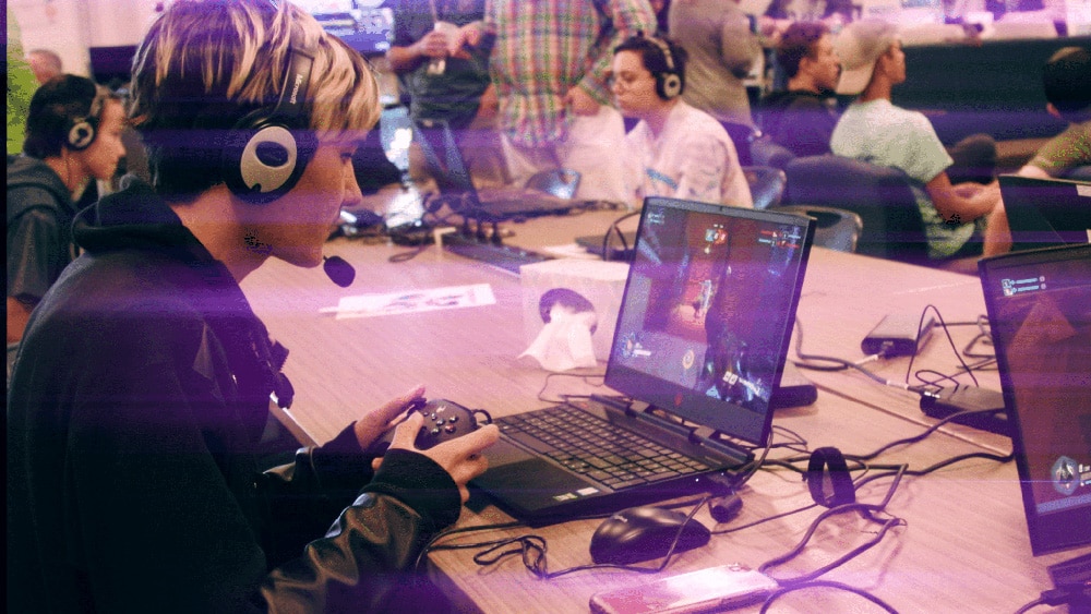 GOAL High School student engaged in esports.